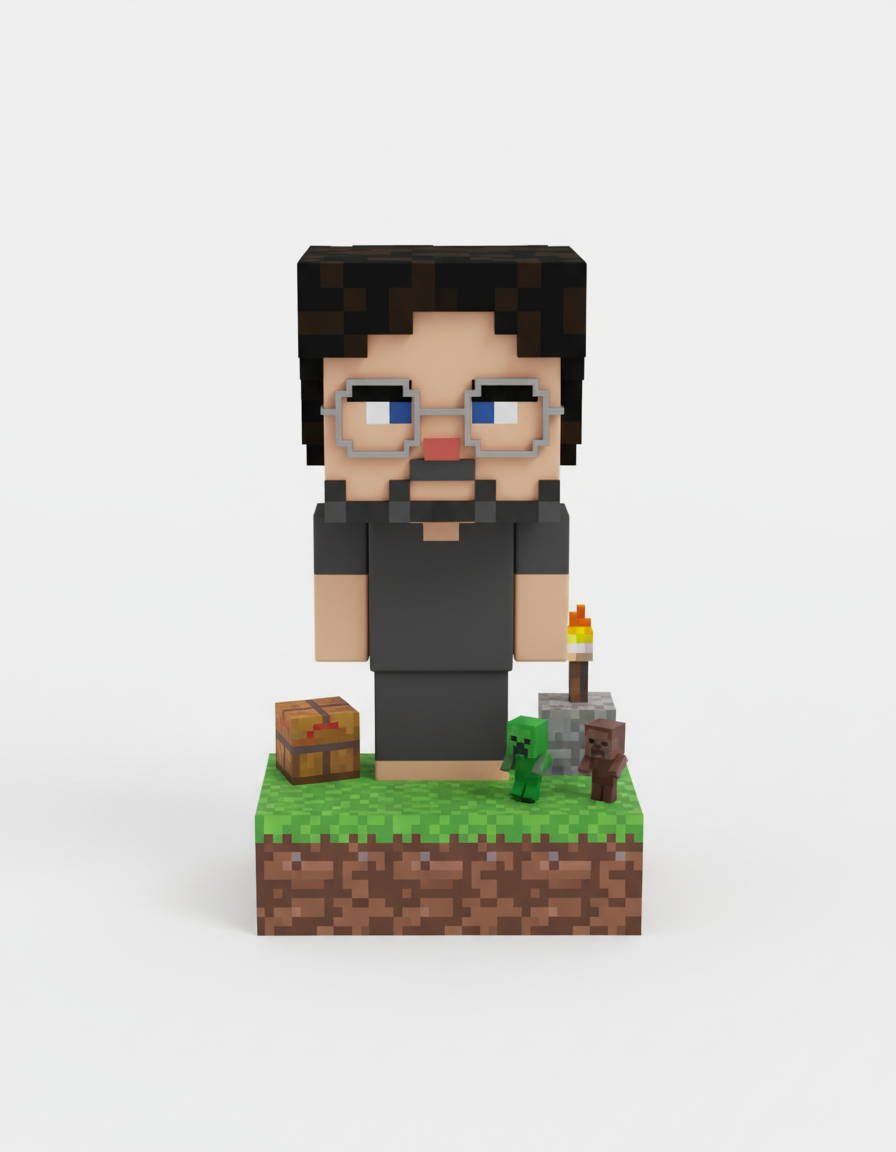 Jarryhome team member as Minecraft character via Blomind